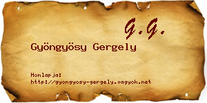 Gyöngyösy Gergely névjegykártya