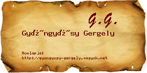 Gyöngyösy Gergely névjegykártya