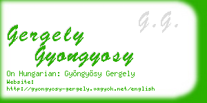 gergely gyongyosy business card